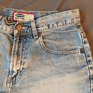 High waisted denim jeans